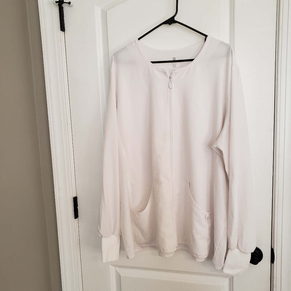 White scrub jacket